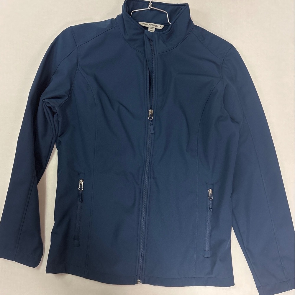 Port Authority Blue Core Soft Shell Jacket L217 Womens Large L Full Zip